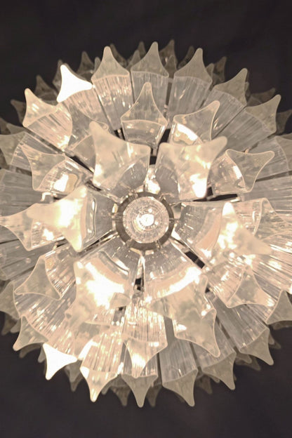 Transparent Art Glass Prism Tiered Chandelier - view 10 | morylighting