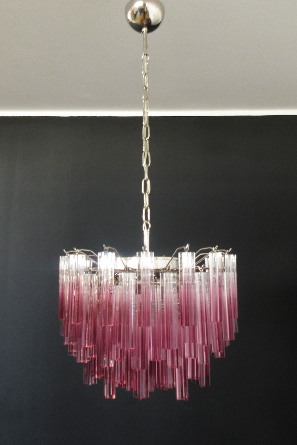Amethyst Art Glass Prism Chandelier - view 4 | morylighting