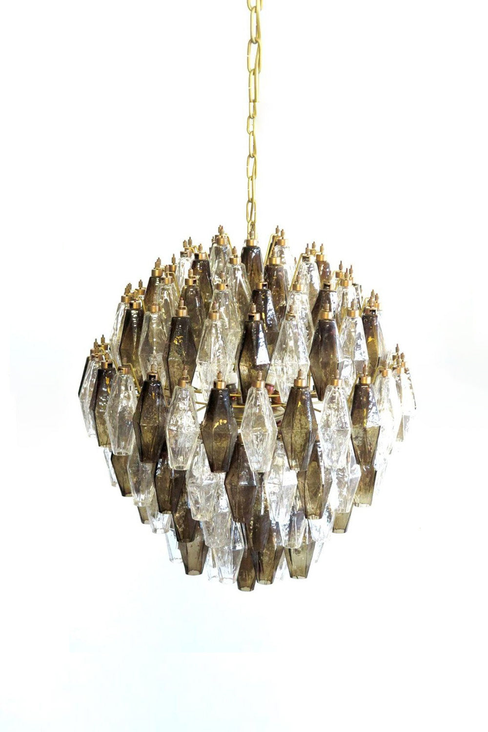 Art Poliedri Smoked Globe Chandelier | morylighting