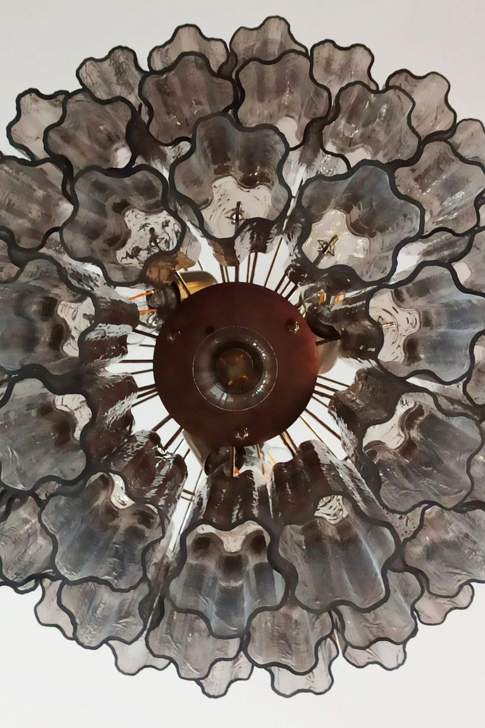 Art Smoked Glass Tube Chandelier - view 12 | morylighting