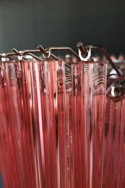 Large pink Art Triedri glass prism chandelier - view 11 | morylighting