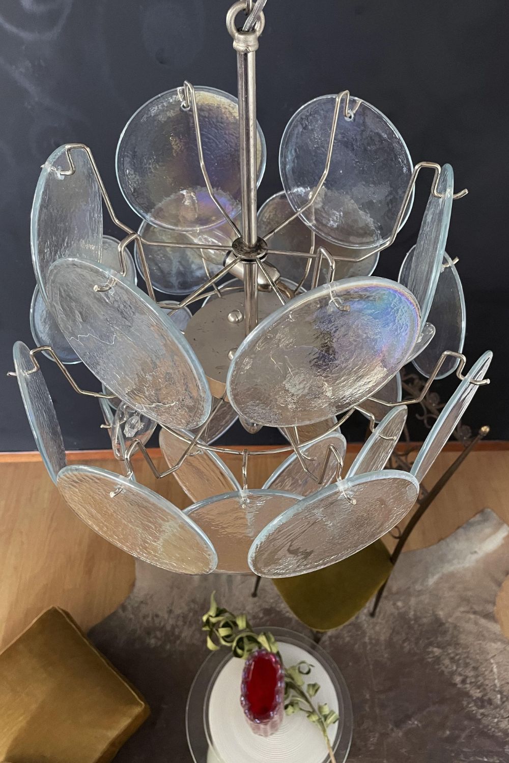 Iridescent Mid-Century Modern Art Chandelier - view 14 | morylighting