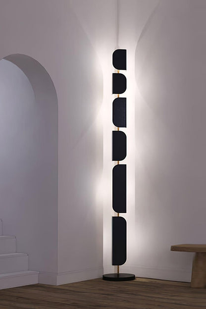 Leagan Stacked Panel Modern Floor Light - view 5 | morylighting