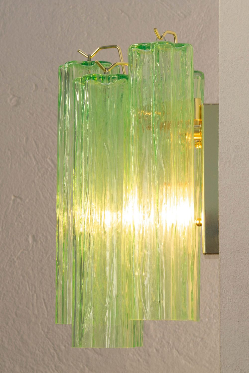 Bright Green Art Glass Wall Lamp - view 7 | morylighting