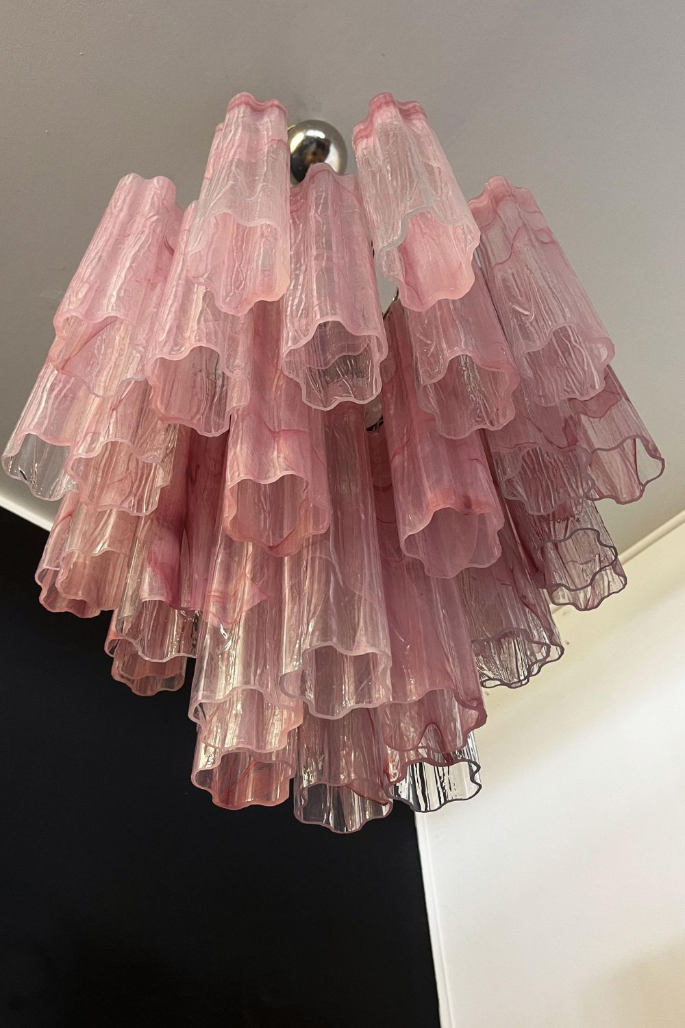 Pink Art Glass Tree Branch Chandelier - view 17 | morylighting