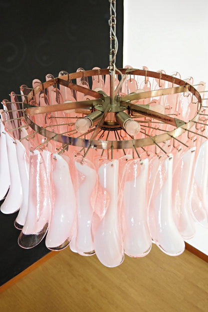 1990s Italian Art Pink Flower Chandelier - view 9 | morylighting