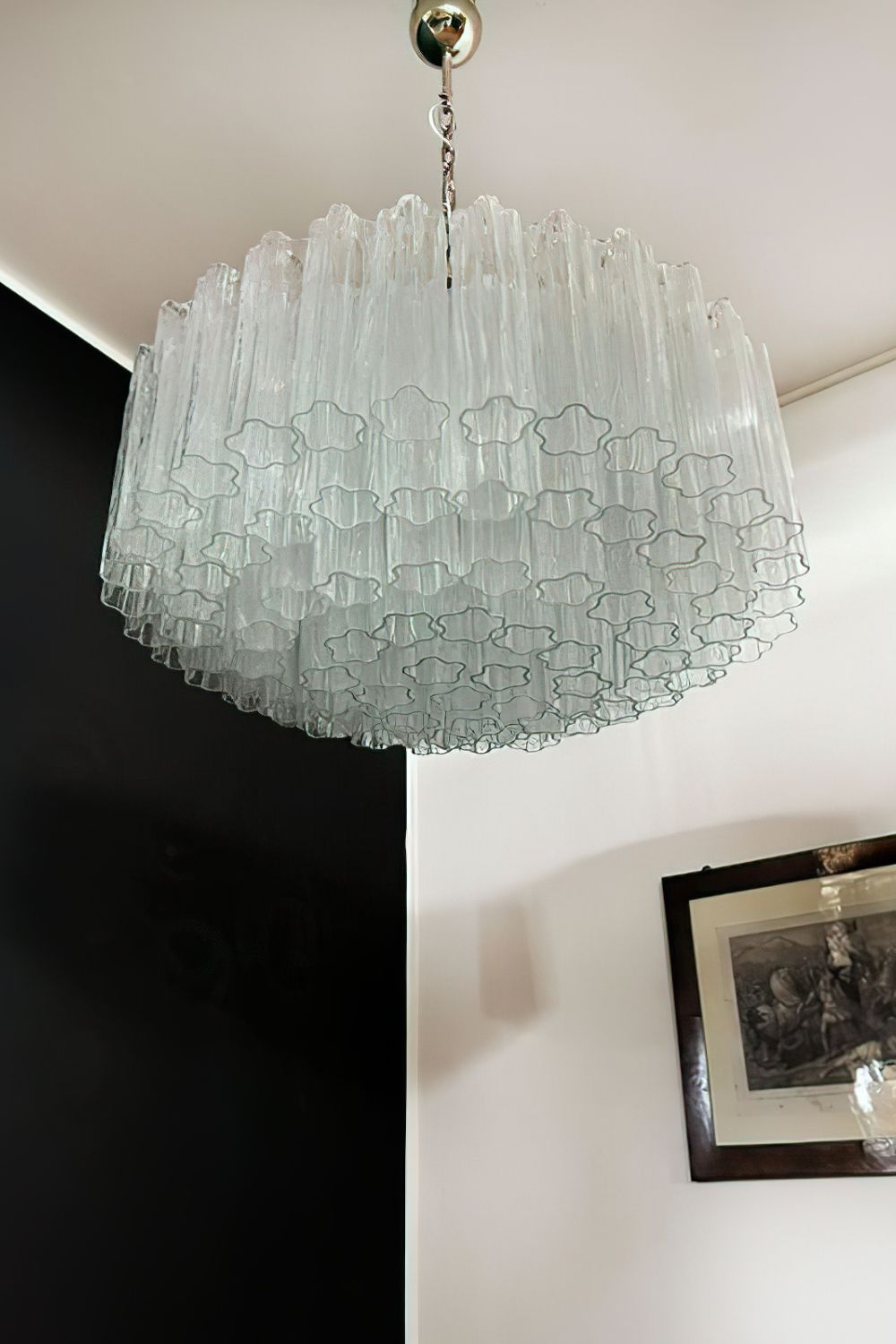 Handcrafted Art Crystal Tube Ceiling Light - view 3 | morylighting