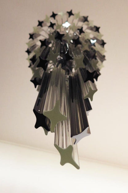 1983 Smoked Glass Prism Chandelier - view 9 | morylighting