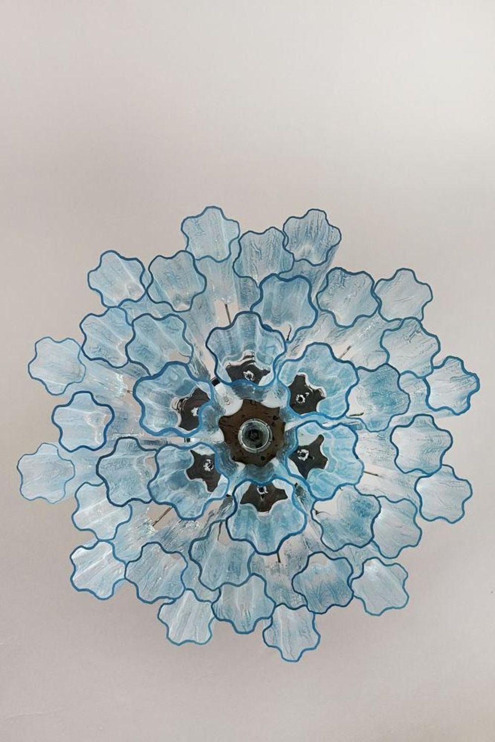 1990s Art blue glass tube chandelier - view 11 | morylighting