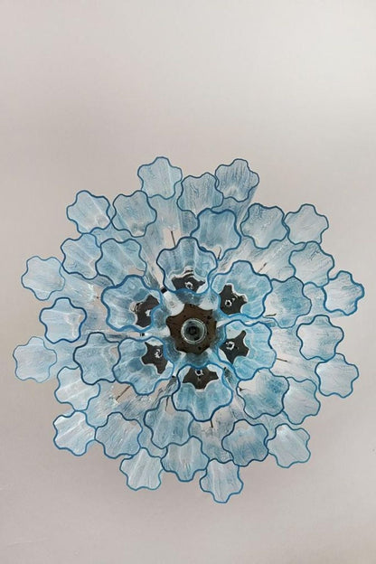 1990s Art blue glass tube chandelier - view 11 | morylighting
