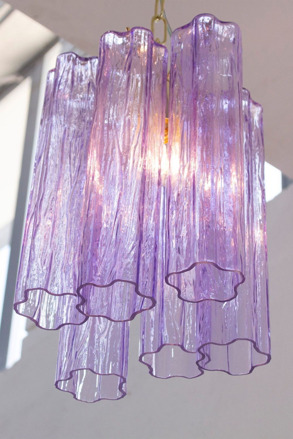 Italian Art Style Purple Tronchi Chandelier - view 10 | morylighting