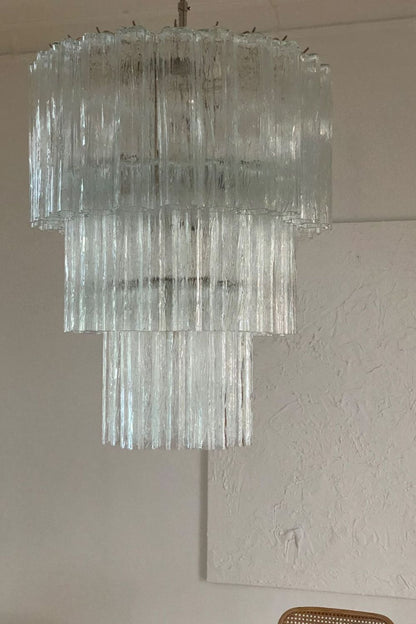52-Tube Clear Art Glass Chandelier - view 7 | morylighting