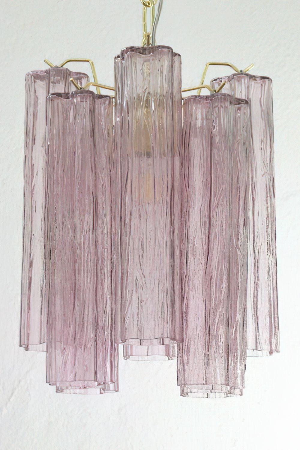 1990s Art Amethyst Glass Chandelier - view 5 | morylighting