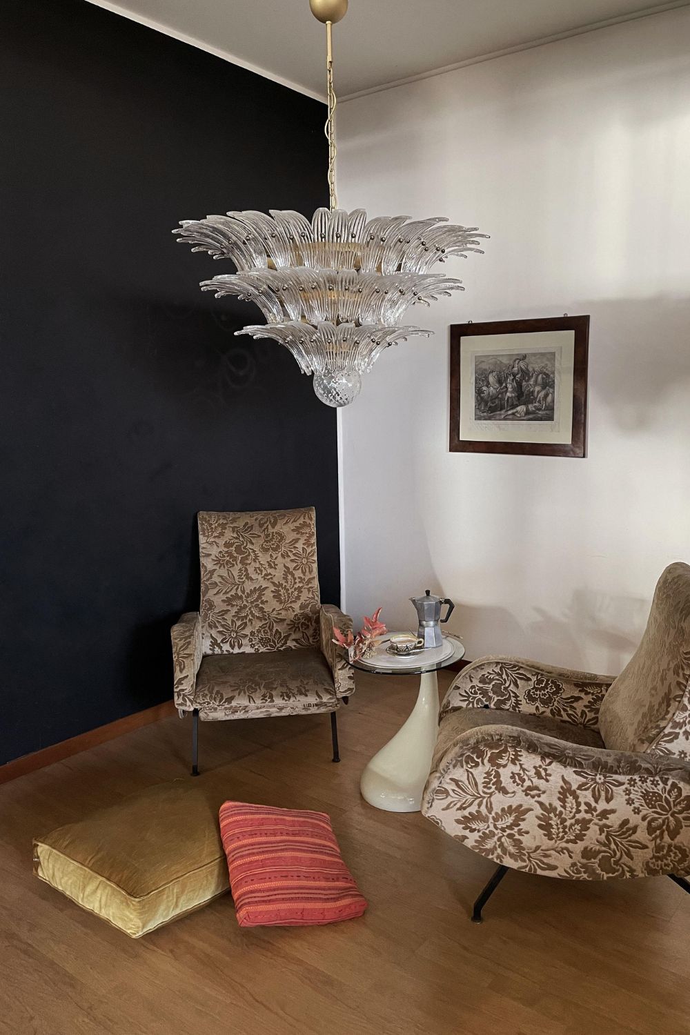 Italian Art Three-Tiered Palmette Chandelier - view 3 | morylighting