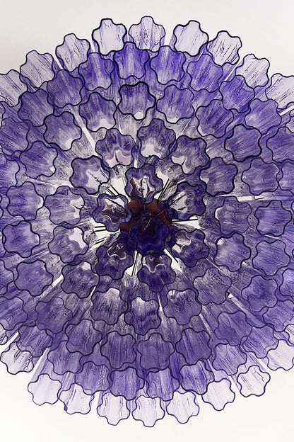 Italian Modernist Purple Art Glass Tube Chandelier - view 12 | morylighting