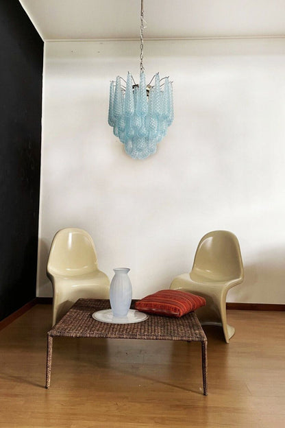 Vintage Italian Blue Art Teardrop Chandelier - view 2 | morylighting