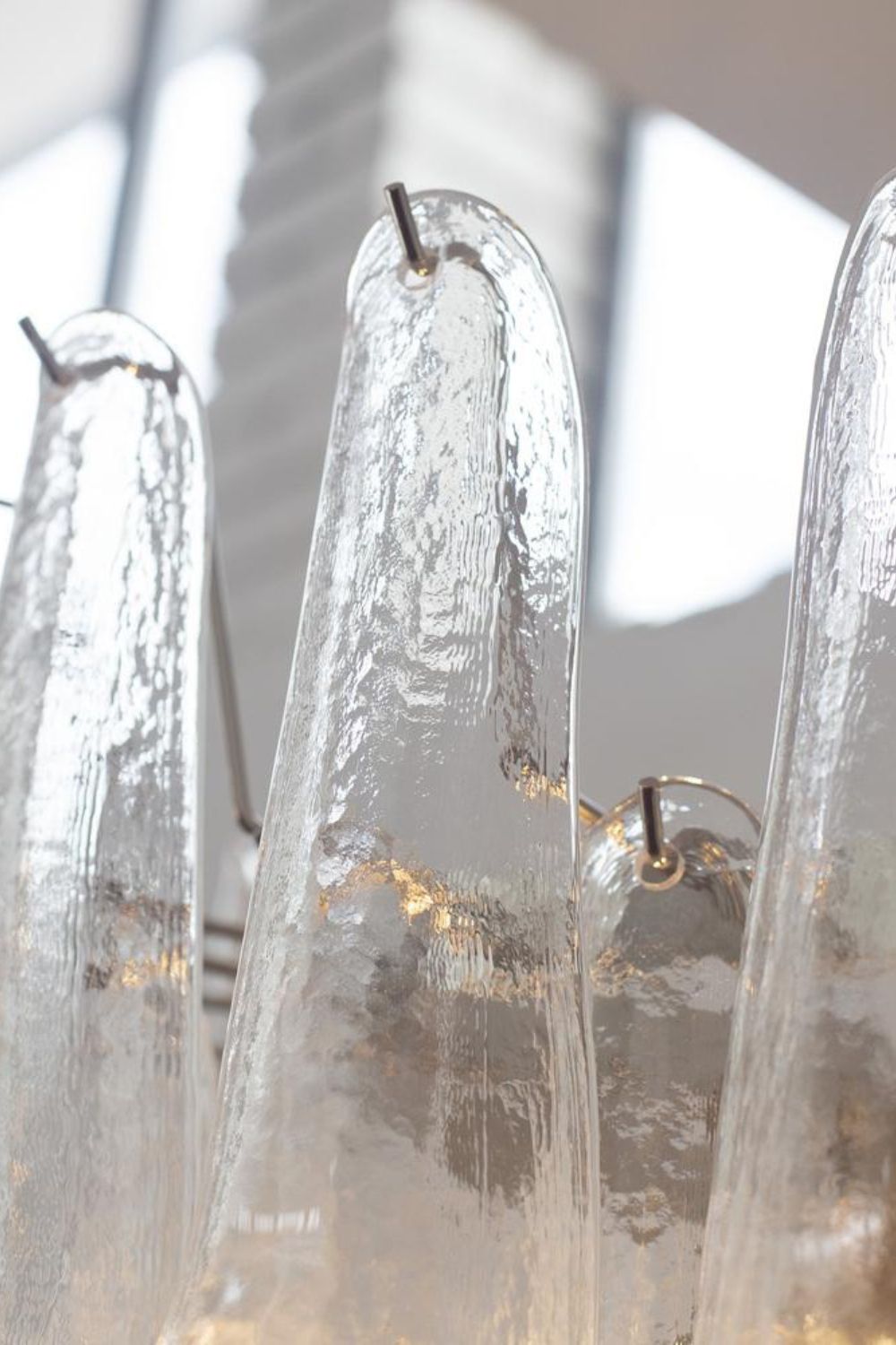 Art glass petal chandelier - view 9 | morylighting