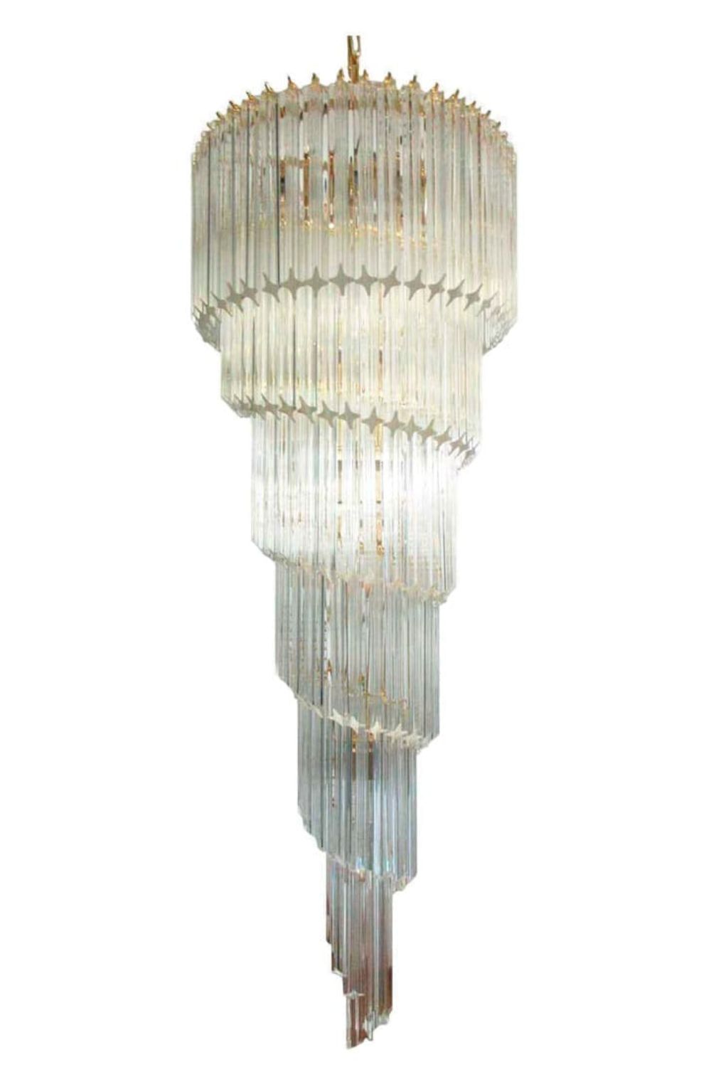 Venini Art Spiral Crystal Chandelier - view 8 | morylighting