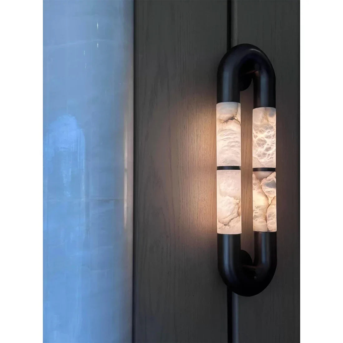 Alabaster Tube Wall Sconce