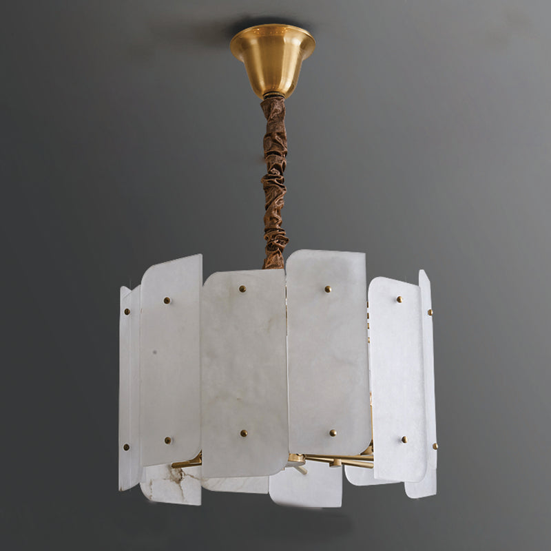 Lorry Alabaster Round Chandelier 20" 31"