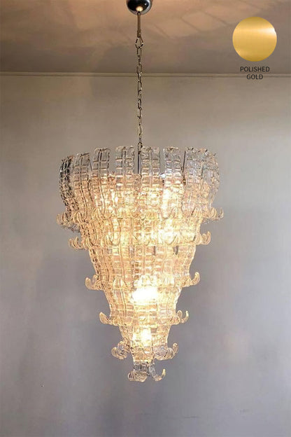 Grand Art Felci Leaf Glass Chandelier - view 12 | morylighting