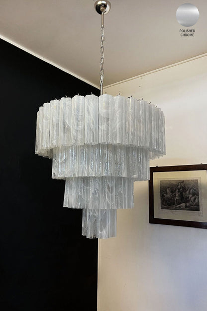 Art White Glass Tube Chandelier – 78 Pieces - view 17 | morylighting