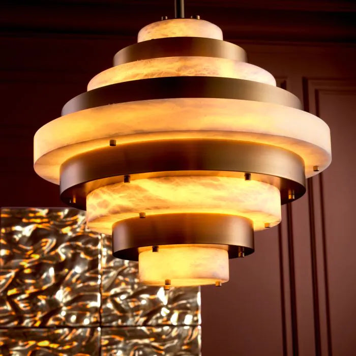 Lazzari Alabaster Chandelier 24" D