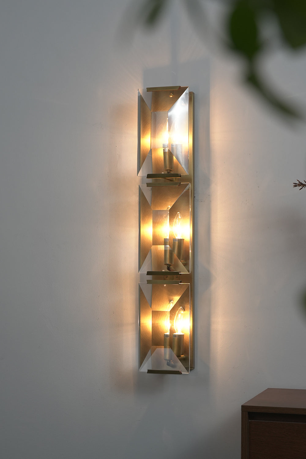 Triple Sparkling Faceted Wall Light - view 11 | morylighting