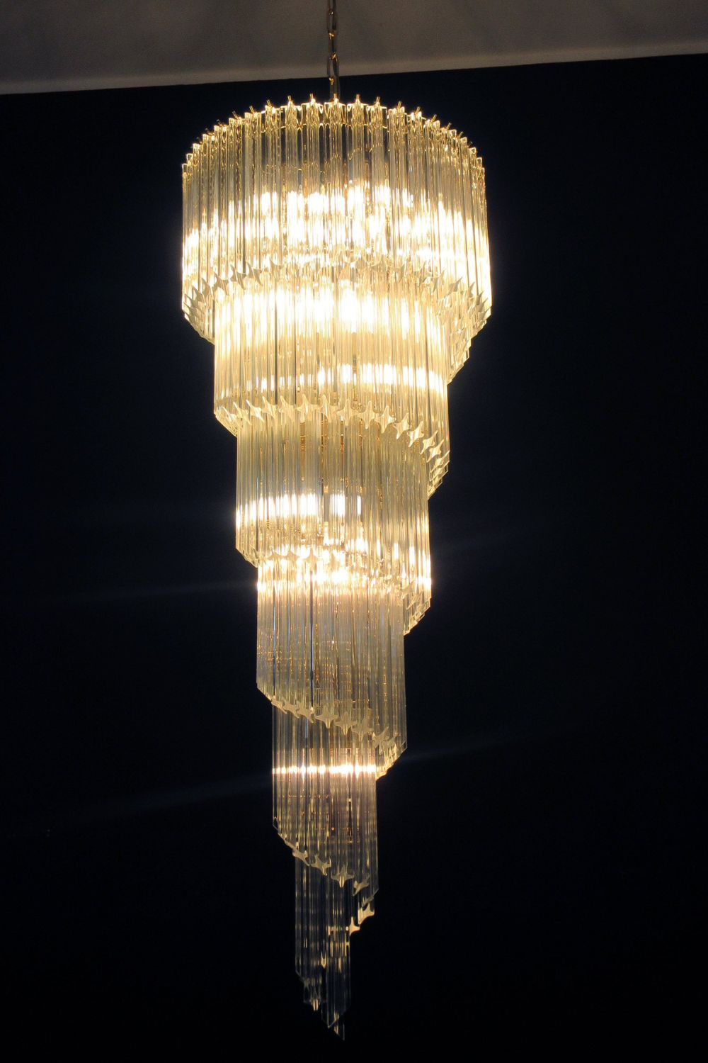 Venini Art Spiral Crystal Chandelier - view 10 | morylighting