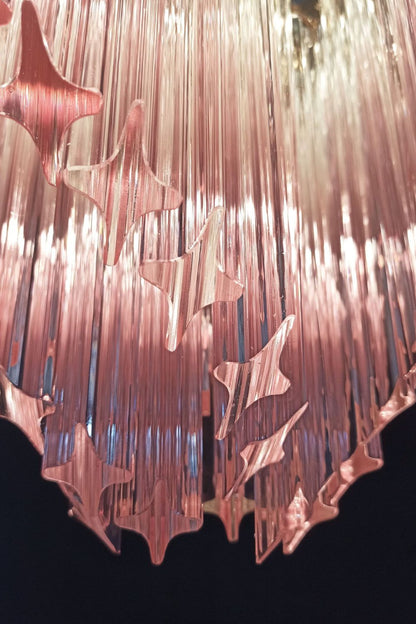 Vintage Pink Art Quadriedri Prism Chandelier - view 14 | morylighting