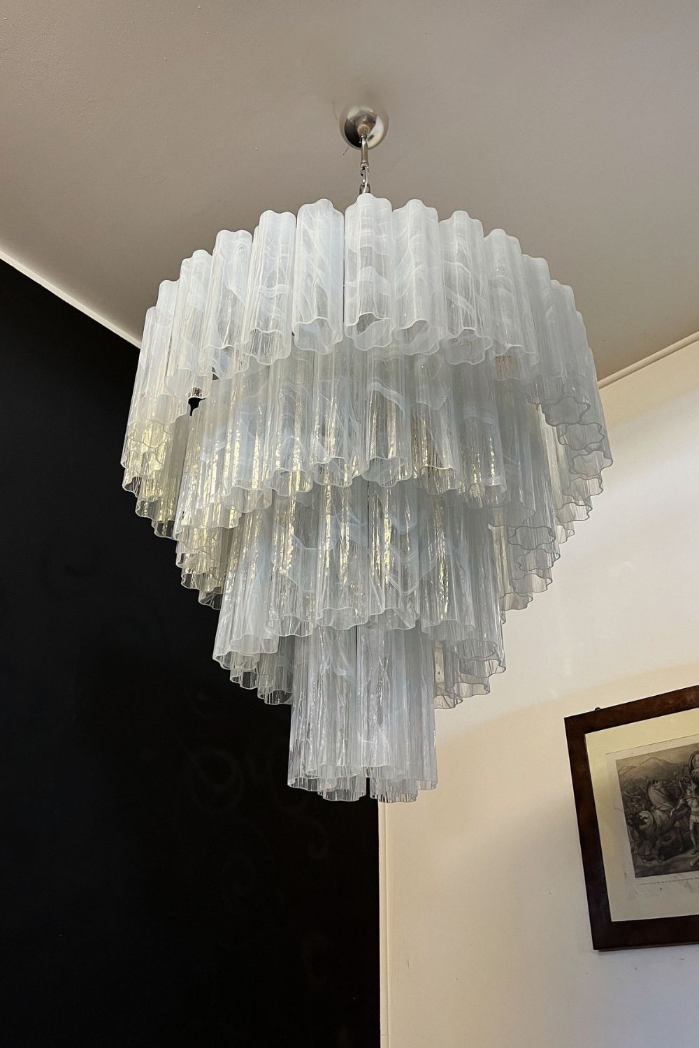 Art White Glass Tube Chandelier – 78 Pieces - view 11 | morylighting