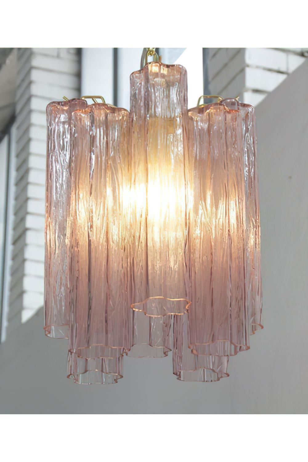 1990s Art Amethyst Glass Chandelier - view 6 | morylighting