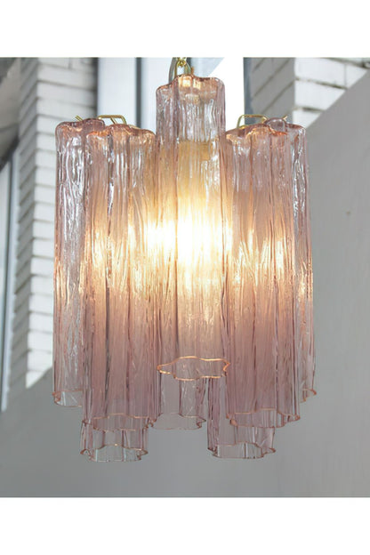 1990s Art Amethyst Glass Chandelier - view 6 | morylighting