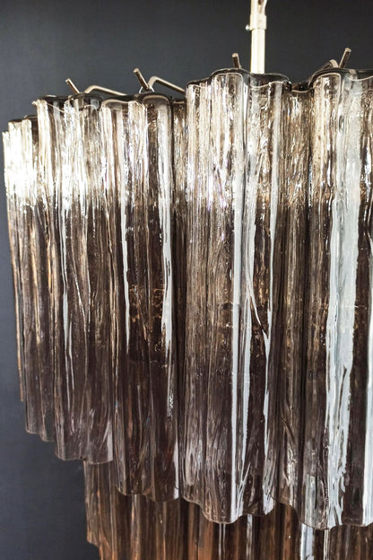 Art Smoked Glass Tube Chandelier - view 13 | morylighting
