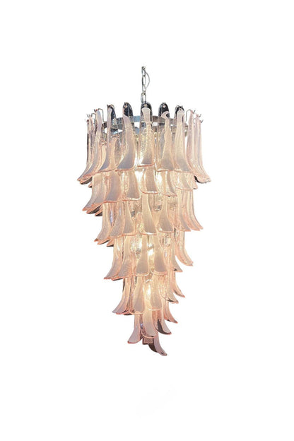 Italian Vintage Pink Spiral Art Chandelier | morylighting