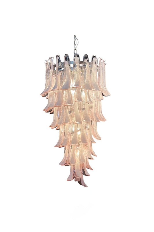 Italian Vintage Pink Spiral Art Chandelier | morylighting