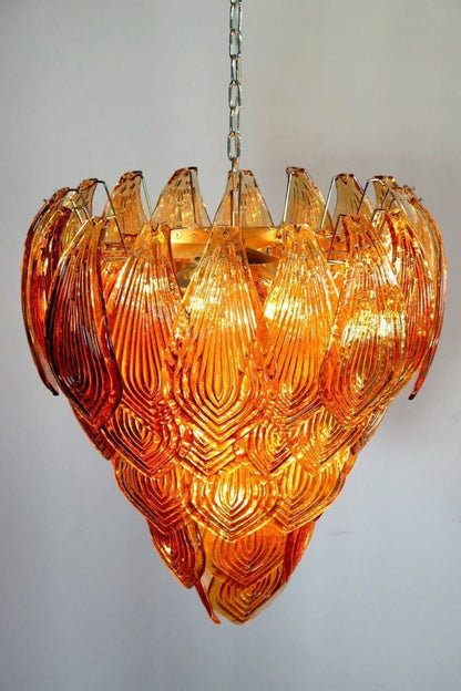 Art Style Amber Felci Glass Chandelier - view 11 | morylighting