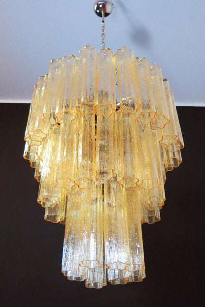 Three-Tier Yellow  Glass Art Chandelier - view 11 | morylighting