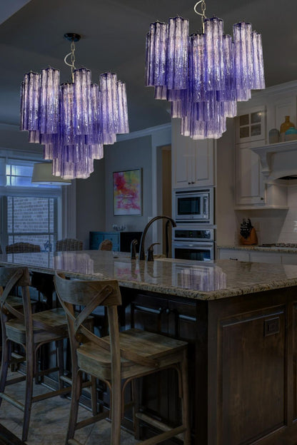 Amethyst Art Glass Pendant Chandelier - view 8 | morylighting