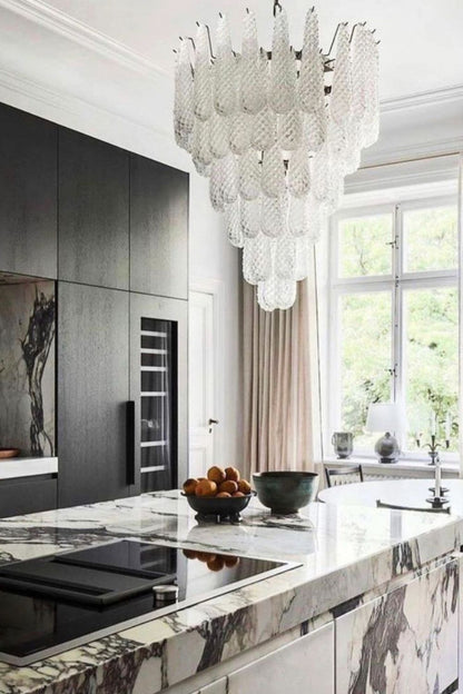 Murano Honeycomb Glass Chandelier - morylighting