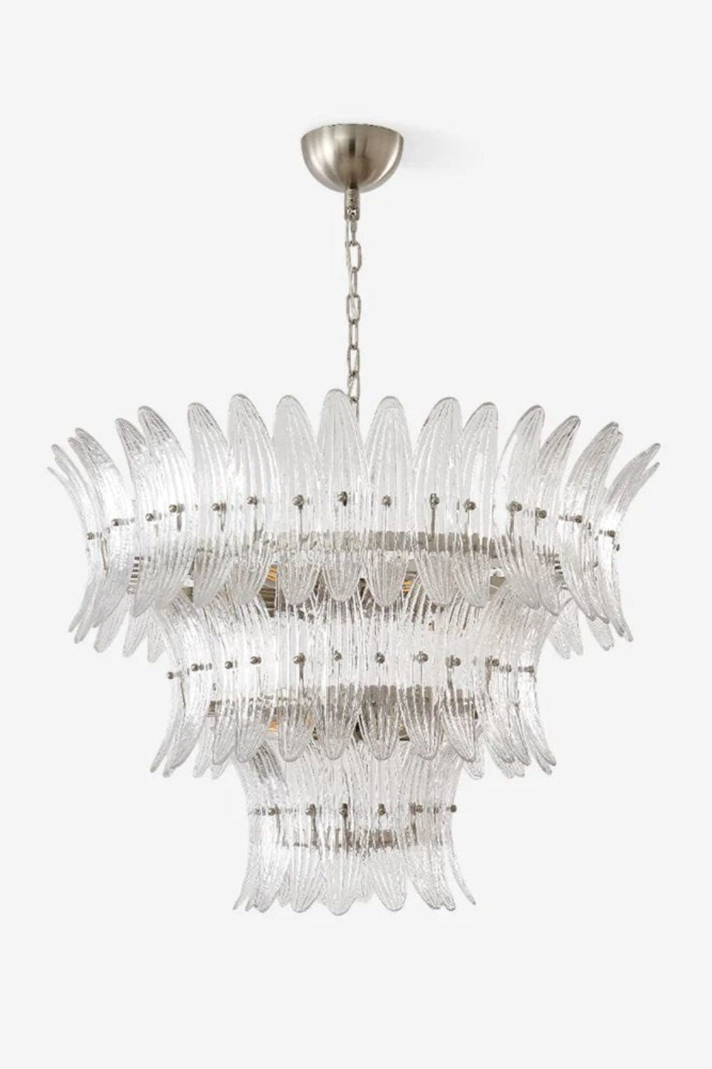 Italian Art Glass Palm Leaf Chandelier - view 4 | morylighting