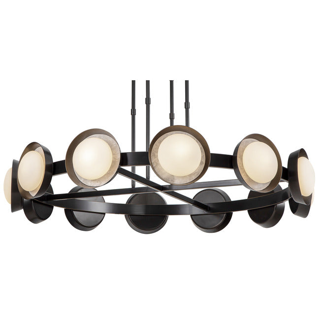PrismFlow  Alabaster Metal Chandelier