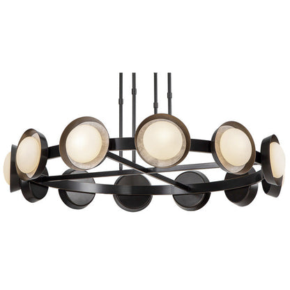 PrismFlow  Alabaster Metal Chandelier