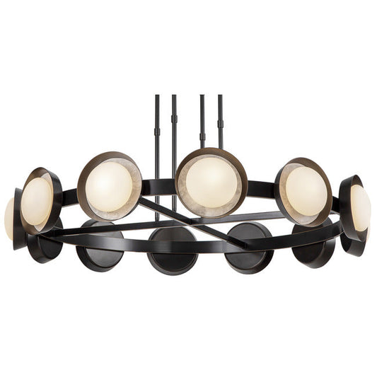 PrismFlow  Alabaster Metal Chandelier
