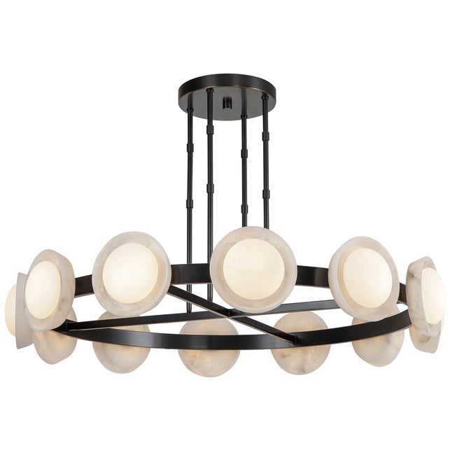 PrismFlow  Alabaster Metal Chandelier
