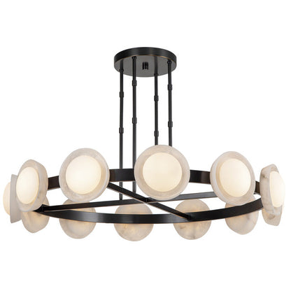 PrismFlow  Alabaster Metal Chandelier