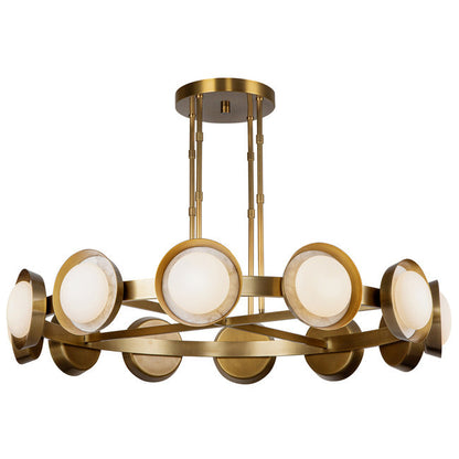 PrismFlow  Alabaster Metal Chandelier