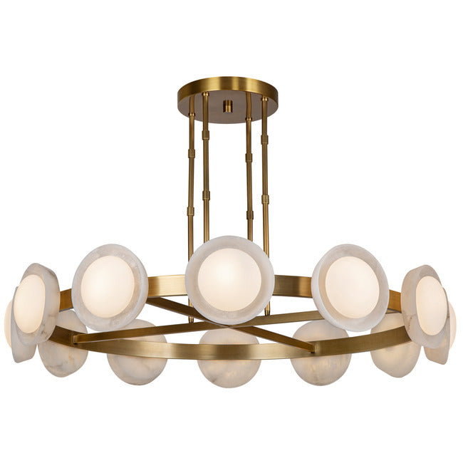 PrismFlow  Alabaster Metal Chandelier