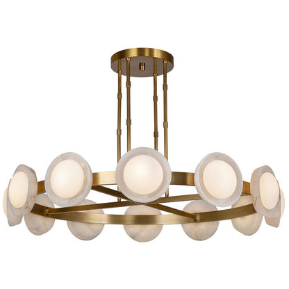 PrismFlow  Alabaster Metal Chandelier