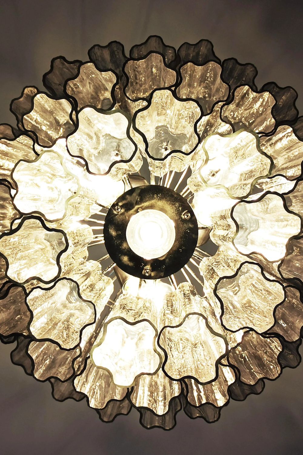 Art Smoked Glass Tube Chandelier - view 14 | morylighting